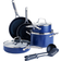 Blue Diamond - Cookware Set with lid 10 Parts