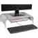 Mind Reader Metal Mesh Monitor Stand with Storage 2-pack