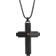 Lynx Cross Pendant Necklace - Black/Rose Gold