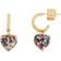 Kate Spade My Love Glitter Heart Huggies - Gold/Multicolour