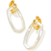 Kendra Scott Danielle Mother Of Pearl Link Charm Huggie Hoop Earrings