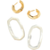 Kendra Scott Danielle Mother Of Pearl Link Charm Huggie Hoop Earrings