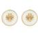 Tory Burch Kira Circle Stud Earring - Gold/White