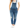 Motherhood Indigo Blue Side Panel Letdown Hem Maternity Overalls Medium Wash (92848-97)