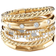 David Yurman Stax Wide Ring - Gold/Diamonds