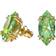 Swarovski Gema Stud Earrings - Gold/Green