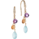 Marco Bicego 18K Yellow Gold Paradise Mixed Gemstone Drop Earrings