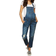 Motherhood Indigo Blue Side Panel Letdown Hem Maternity Overalls Medium Wash (92848-97)