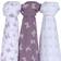 Ely's & Co. Lavender Butterfly Design Cotton Muslin Swaddle Blanket 3-pack