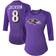 Majestic Threads Baltimore Ravens Tri-Blend Raglan 3/4-Sleeve Lamar Jackson 8. Sr