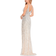 Mac Duggal Sequined High-Slit Gown - Nude Silver