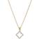 David Yurman Cable Collectibles Quatrefoil Pendant Necklace - Gold/Diamonds