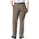 Dockers Signature Lux Cotton Classic Fit Creased Stretch Khaki Pants - Dark Pebble