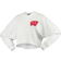 Spirit Jersey Women's Wisconsin Badgers Raw Hem Cropped Long Sleeve T-shirt - White