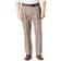 Dockers Signature Lux Cotton Classic Fit Pleated Creased Stretch Khaki Pants - Timber Wolf