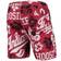 Wes & Willy Indiana Hoosiers Floral Volley Logo Swim Trunks - Crimson