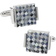 Cufflinks Inc Floating Checkered Cufflinks - Silver/Mother of Pearl