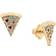 Kate Spade Pizza My Heart Stud Earrings - Gold/Transparent/Red