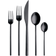 Mepra Due Oro Nero 5 Piece Place Setting Service de couverts 5pcs