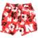 Wes & Willy Nebraska Huskers Floral Volley Swim Trunks - Scarlet