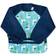 Green Sprouts Snap & Go Easy Wear Long Sleeve Bib Aqua Llamas