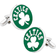 Cufflinks Inc Retro Boston Celtics Cufflinks - Silver/Green/White