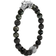 John Hardy Men's Sterling Silver Legends Naga Black Volcanic Rock Beaded Bracelet with Sapphire Eyes