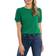 CeCe Puff Sleeve Mixed Media Top - Lush Green