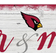 Fan Creations Arizona Cardinals Personalized Mr. & Mrs. Script Sign