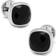 Cufflinks Inc Faceted Cushion Cufflinks - Silver/Black