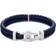 Tommy Hilfiger Carbiner Leather Bracelet - Silver/Blue