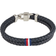 Tommy Hilfiger Carbiner Leather Bracelet - Silver/Blue