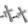 Cufflinks Inc Cross Cufflinks - Silver/Black