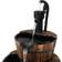 Sunnydaze Wood Barrel Water Fountain with Hand Pump