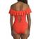 La Blanca Island Goddess Off Shoulder Ruffle One Piece - Paprika