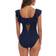 La Blanca Island Goddess Off Shoulder Ruffle One Piece - Indigo