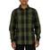 Smith's Workwear Men's Buffalo Pocket Flannel Button-up Shirt - Olive/Black