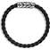 David Yurman Chevron Woven Rubber Bracelet - Silver/Black