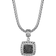 John Hardy Sterling Silver Classic Chain Square Pendant with Black Sapphire