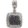 John Hardy Sterling Silver Classic Chain Square Pendant with Black Sapphire