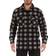 Smith Sherpa Lined Plaid Microfleece Shirt Jacket - Grey/Black