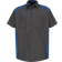 Red Kap Short Sleeve Motorsports Shirt - Charcoal/Royal Blue