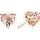 David Yurman Heart Stud Earrings - Rose Gold/Morganite