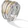 David Yurman The Crossover Wide Ring - Silver/Gold