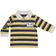 Hudson Rowing LS Striped Polo Shirt - Navy/Yellow Stripe