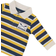 Hudson Rowing LS Striped Polo Shirt - Navy/Yellow Stripe