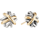 David Yurman The Crossover Stud Earrings - Silver/Gold