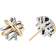 David Yurman The Crossover Stud Earrings - Silver/Gold