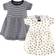 Hudson Baby Cotton Dress 2-pack - Black/Gold Heart (10153728)