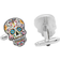 Cufflinks Inc Day of the Dead Skull Cufflinks - Silver/Multicolour